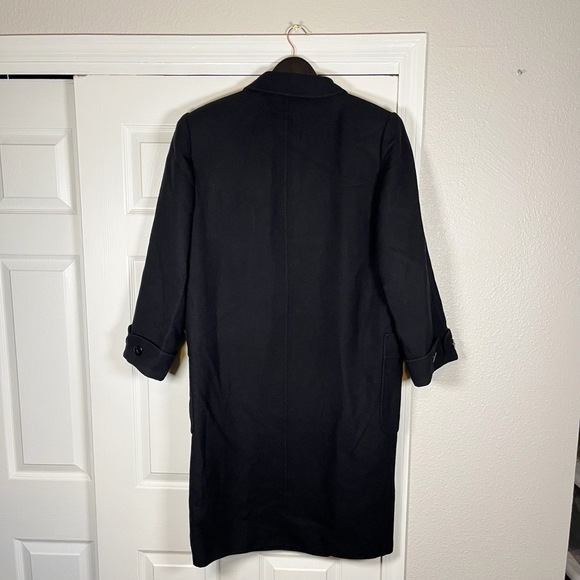 Vintage Salvatore Ferragamo Womens Asymmetrical Button Wool Coat Jacket Overcoat - Picture 2 of 15